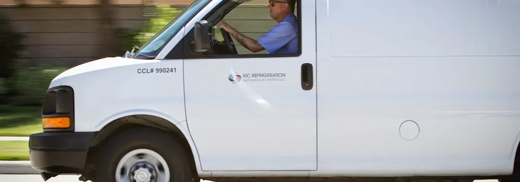 KIC Refrigeration service vehicle serving Bridgeport area